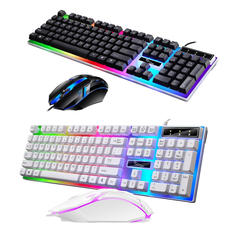 black rainbow gaming keyboard